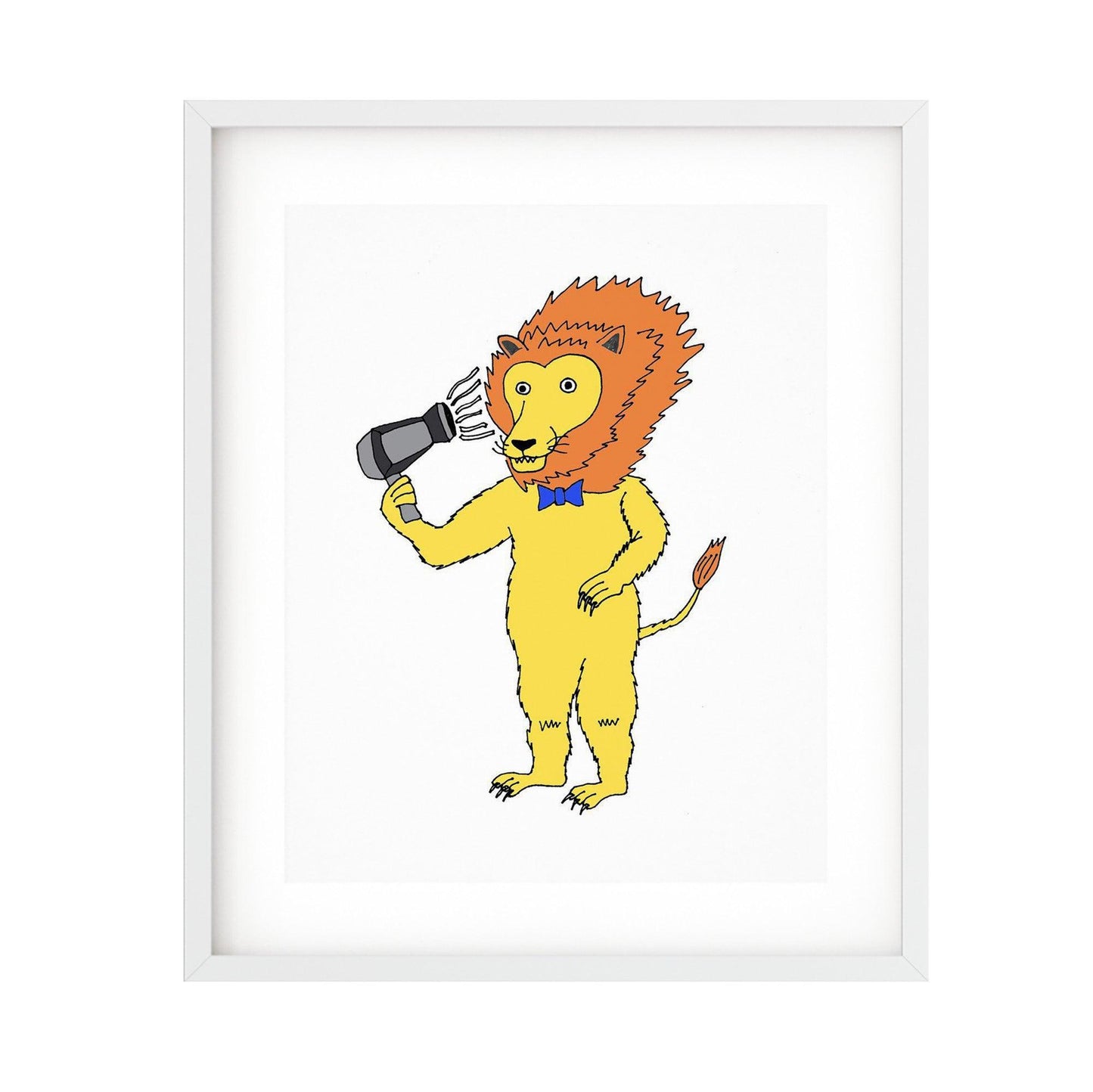 Lion Blow-Drying (Print)