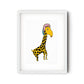 Giraffe in a Bonnet (Print)