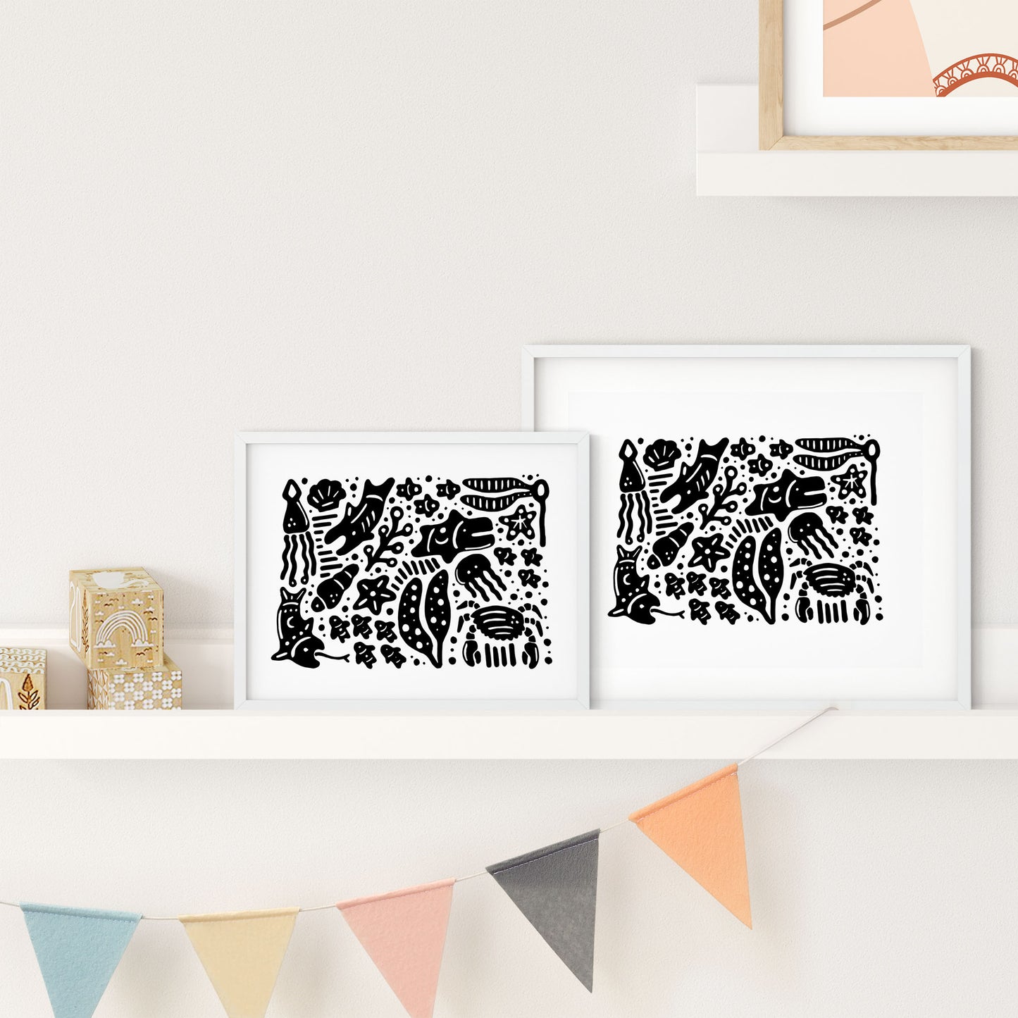 Fish Blobs #1 (Black) - Print