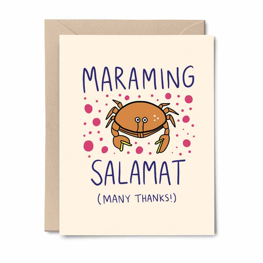 Maraming Salamat (Many Thanks!) Bilingual Tagalog-English Card