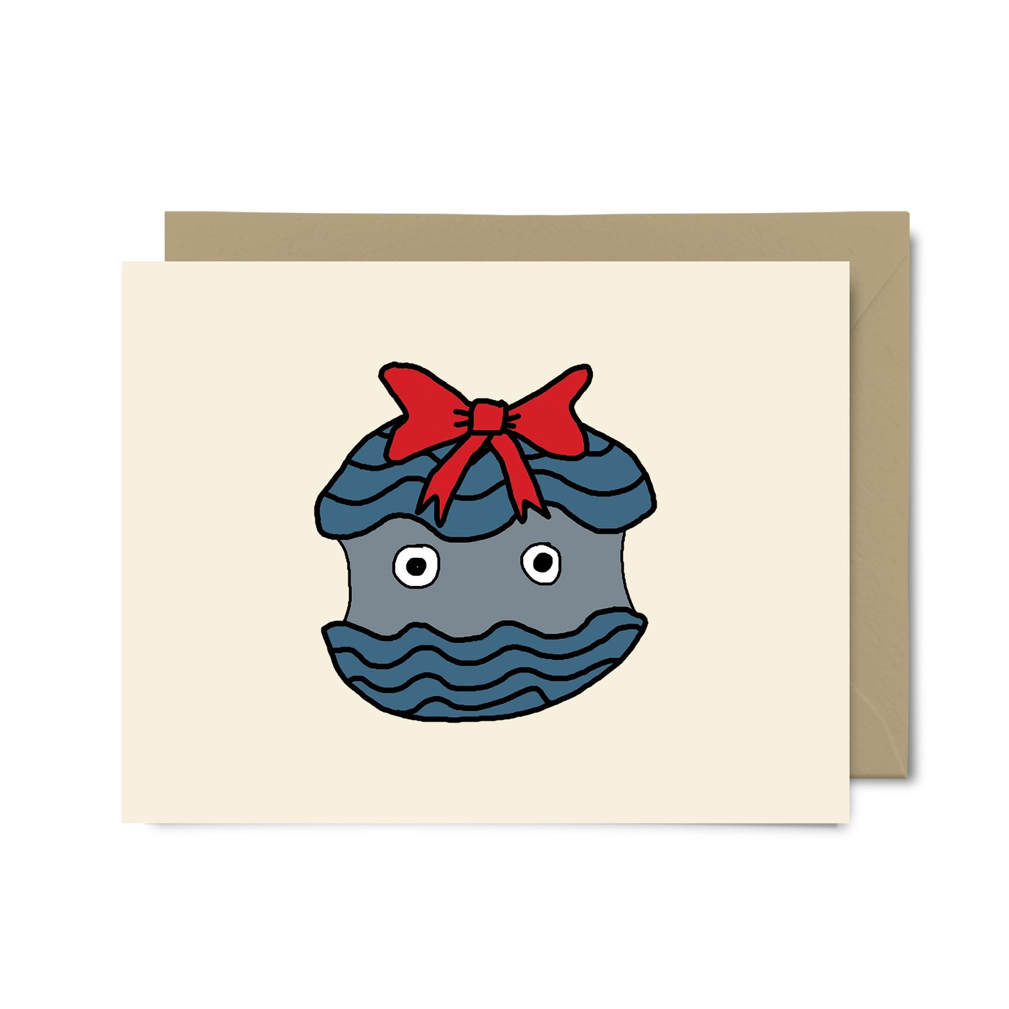 Clam with Bow - Notecard Set