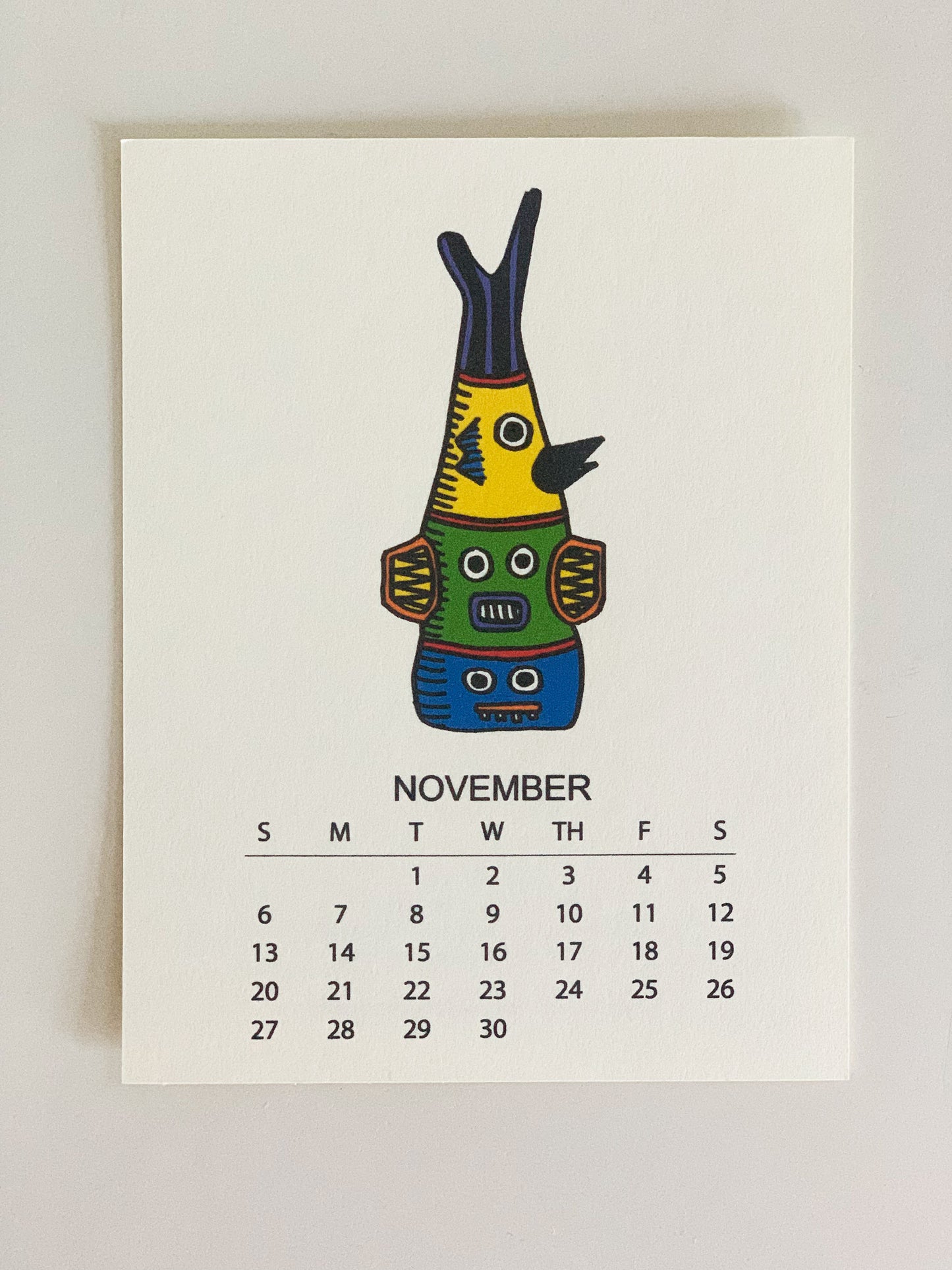 Fish Totems - 2022 Monthly Desk Calendar With Stand