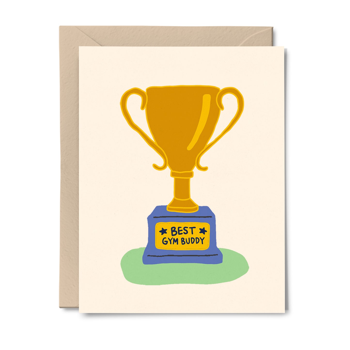 Best Gym Buddy Trophy - Greeting Card