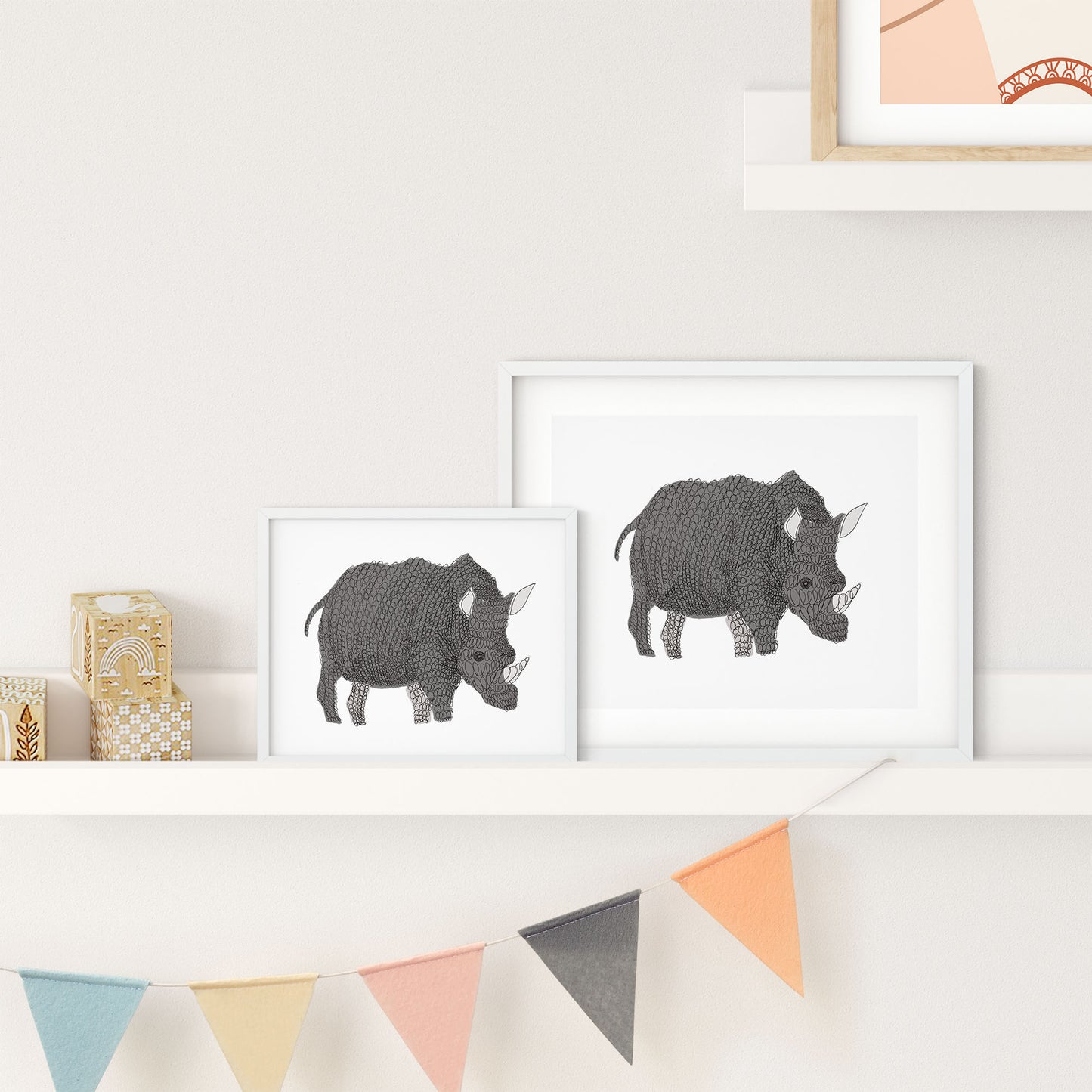 Curly Rhino (Print)