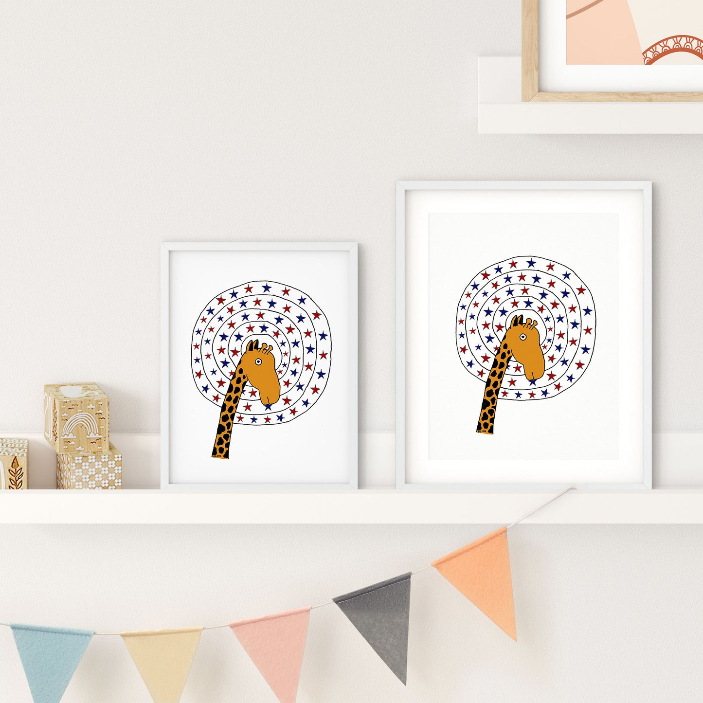 Giraffe & Stars (Print)