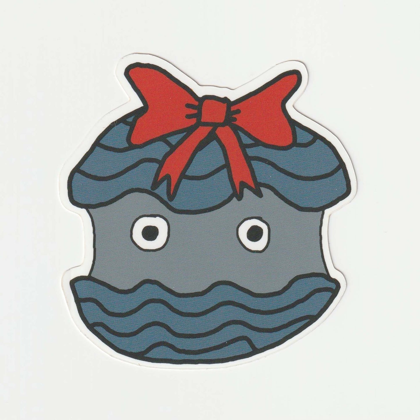 Clam with Bow (Vinyl Sticker)