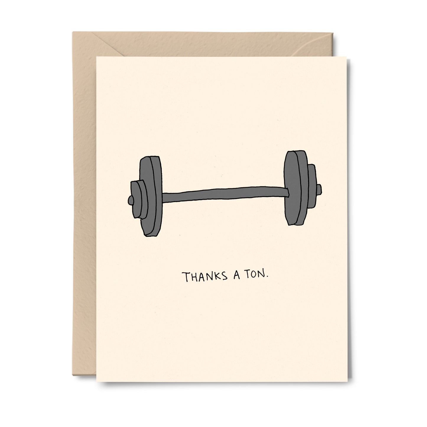 "Thanks A Ton" Barbell - Thank You Card