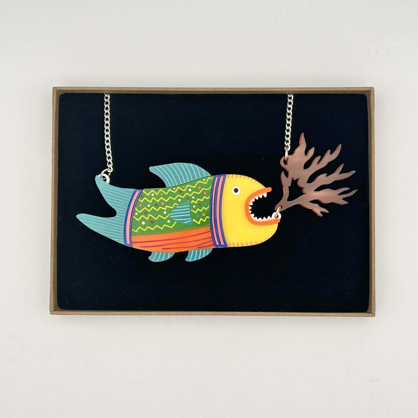 A Duck Amuck x designosaur: Fish and Alligator Necklace (Pre-Order)