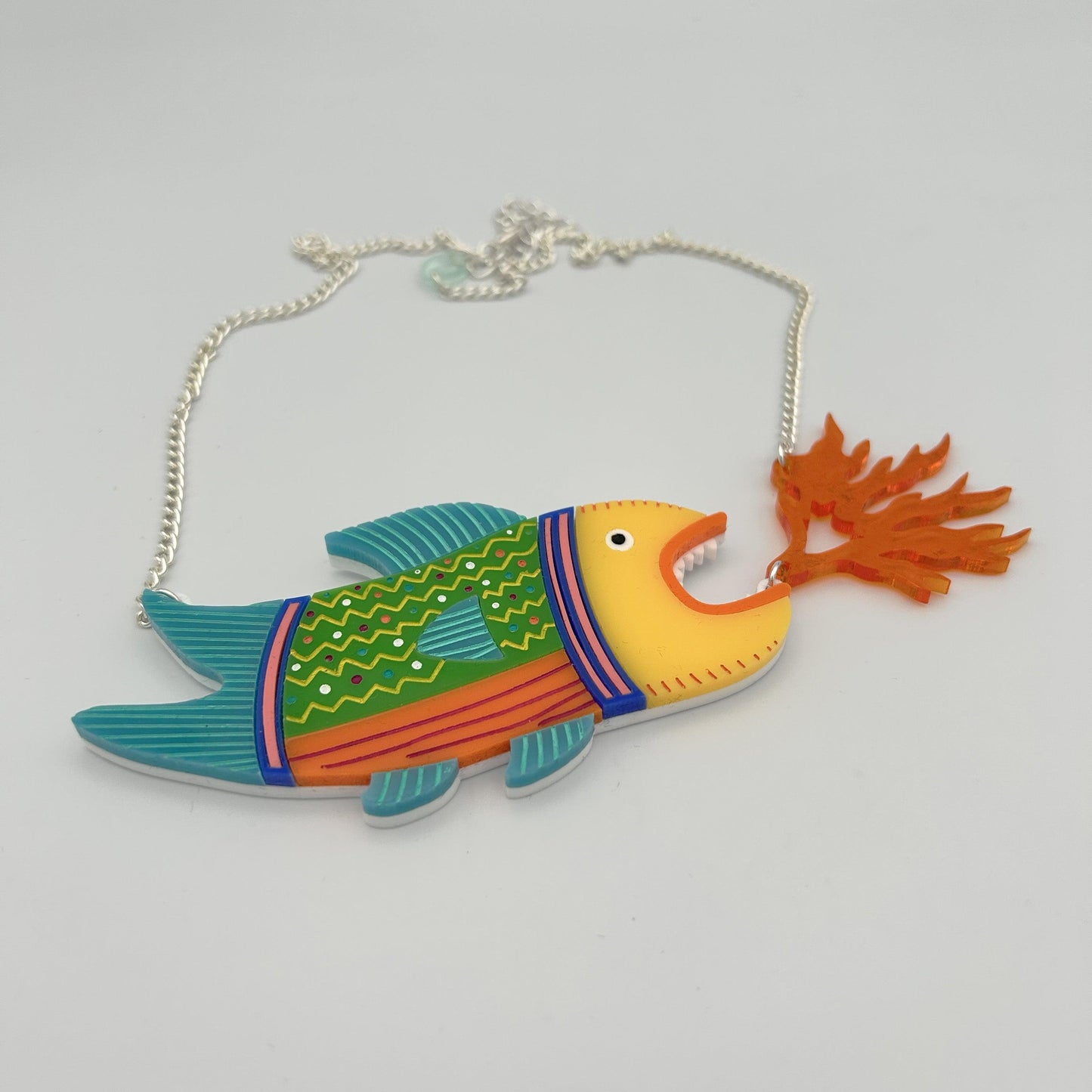 A Duck Amuck x designosaur: Fish and Alligator Necklace (Pre-Order)